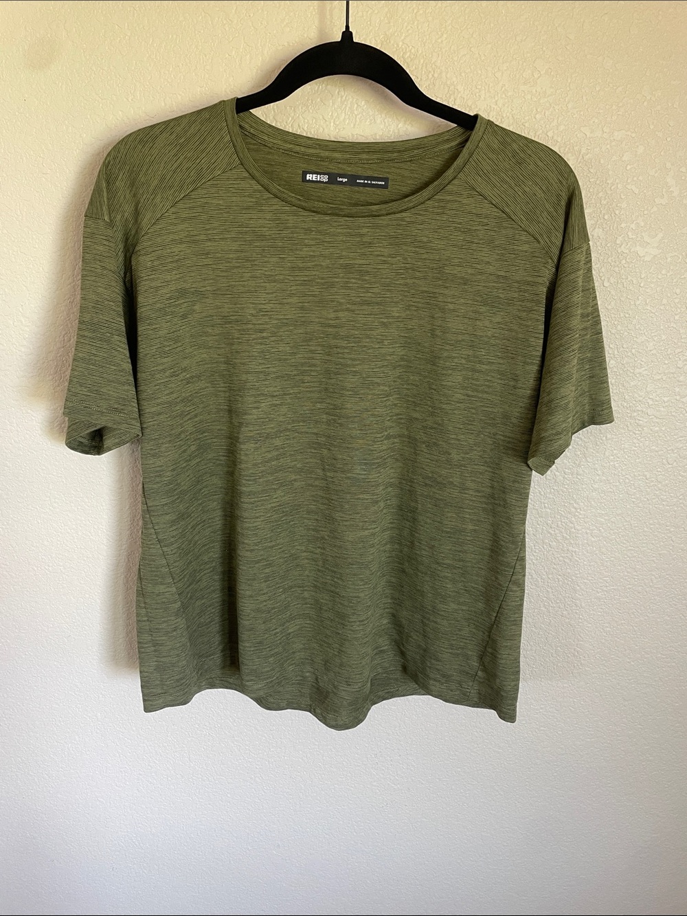 REI Co-op Olive Green Short Sleeve Crew Tee